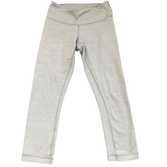 lululemon athletica Pants - LULULEMON Crop Leggings With Elastic Waistband Grey Size 4